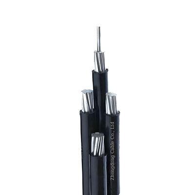 Aluminium Twisted ABC Aerial Bundle Cable Service Drop Wire PVC Insulated for Overhead