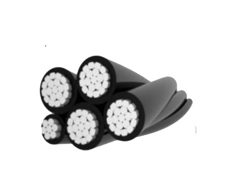 5 Core Aerial Bundled ABC Cable with Corrosion Resistant and 15/35kV Rated Voltage for Overhead Power Distribution