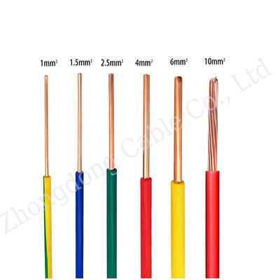 H07V-R / H07V-U / BV / Bvr PVC Kabel Listrik Terisolasi Konduktor Tembaga 450V 750V