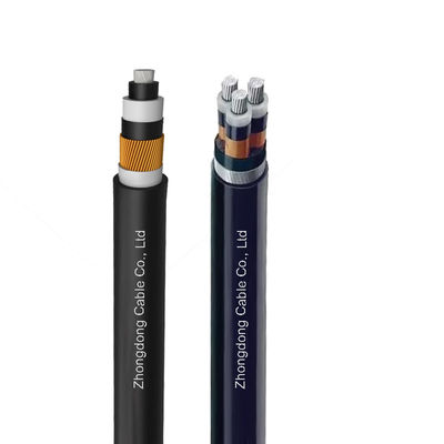 Aluminium Alloy Conductor Medium Voltage Kabel 26KV 35kV XLPE / STA / PVC Isolasi