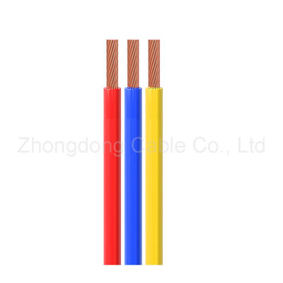 BV BVV Tembaga Konduktor Kabel Listrik tahan panas Dengan PVC Isolasi Sheath