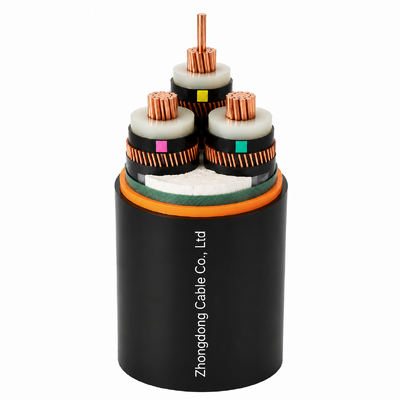 Qualité Câble d'alimentation XLPE 18/30 kV CU/XLPE/CWS/PVC pour sous-stations et projets industriels CEI 60502-2 Fabrique